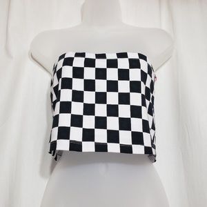 Checkered tube top